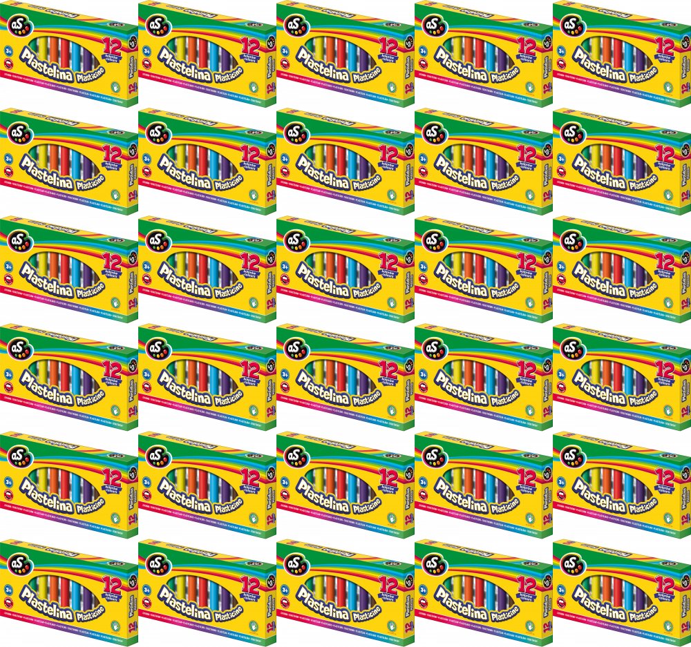 100x Plastelina Astra AS, 12 kolorów