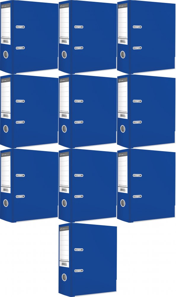 10x Segregator A4 Interdruk, 75mm, niebieski