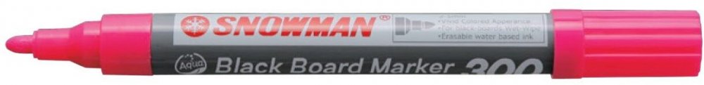 Marker kredowy Snowman 300, okrągła, 2-5mm, różowy