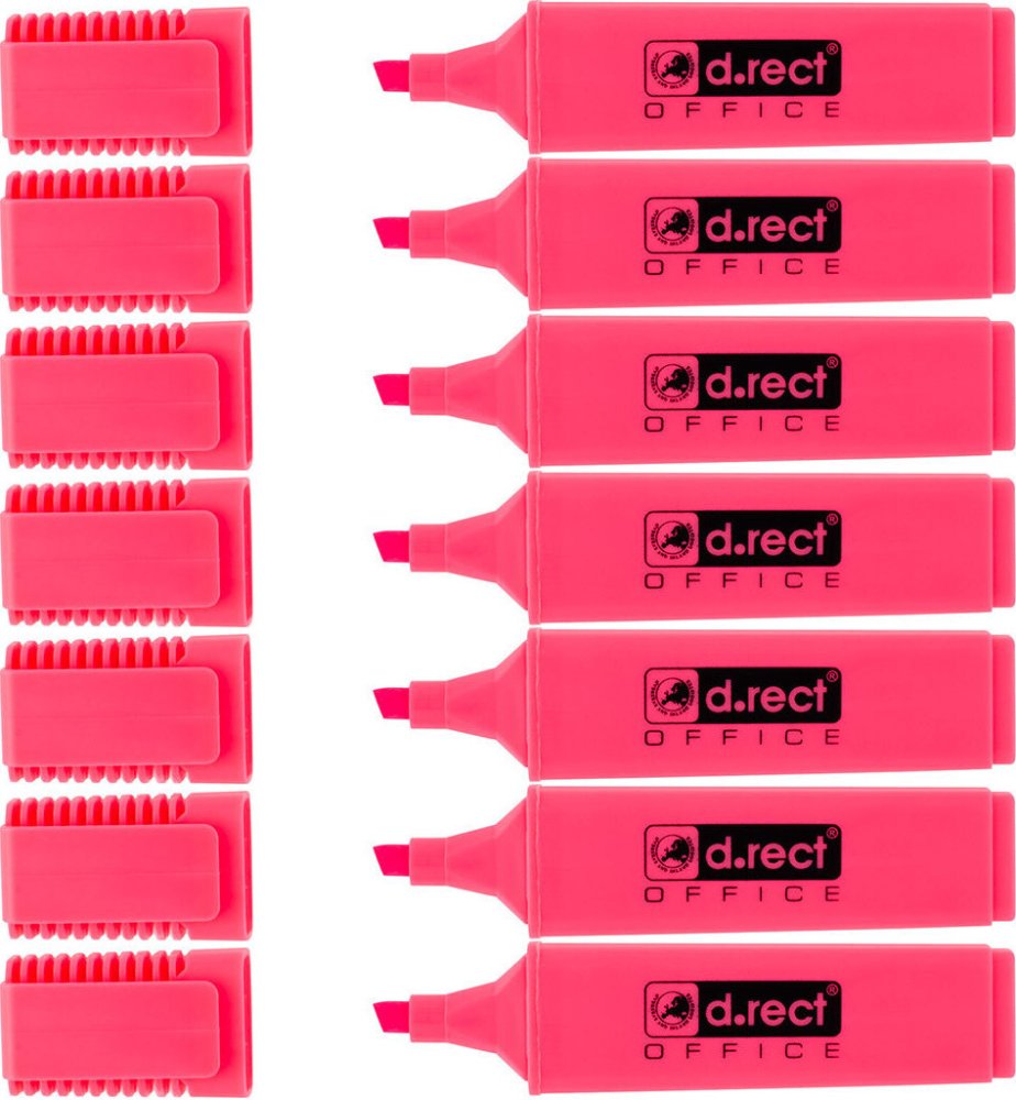 5x Zakreślacz D.Rect, 1127, ścięta, 5mm, różowy
