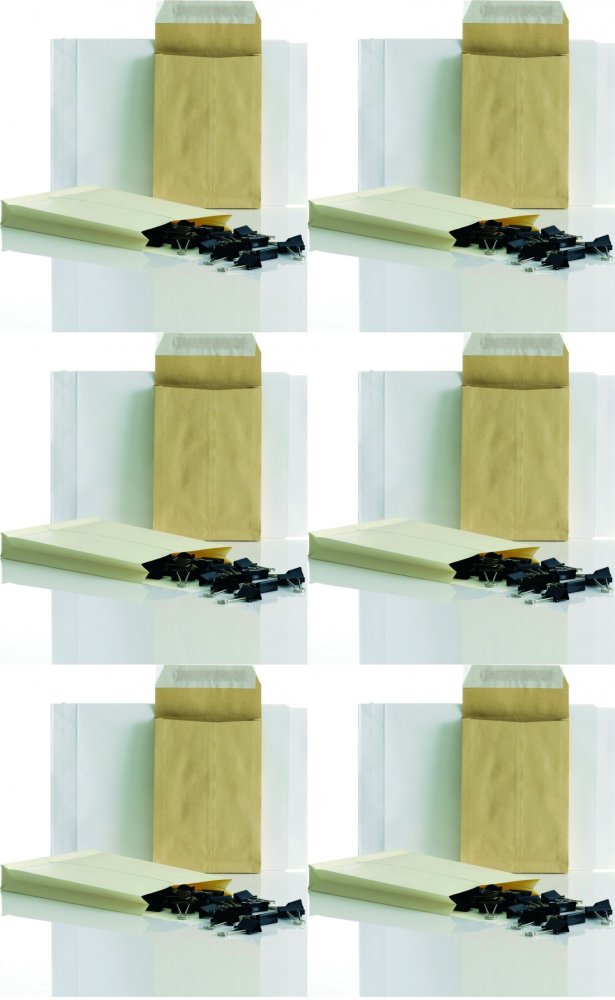 6x Koperta rozszerzana Bong, E4 z paskiem HK, 25 sztuk, biały