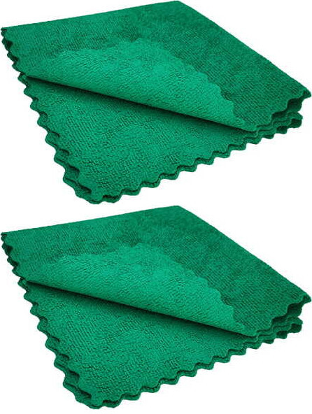 2x Ściereczka z mikrofibry Qleanup Long Fresh Professional, 38x38cm, 275g, 5 sztuk, zielony