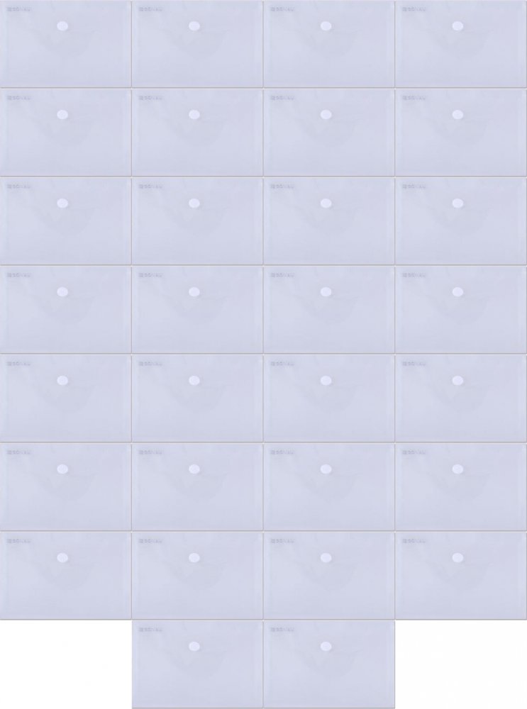 40x Teczka kopertowa Donau, A6, na zatrzask, przezroczysty