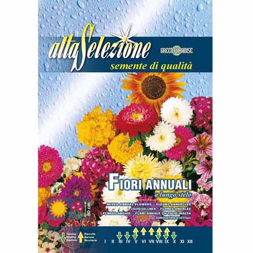 1 pac, Flori anule cu tulpină înaltă, mix multicolor - Semințe: Mod de ambalare: 1.5 g