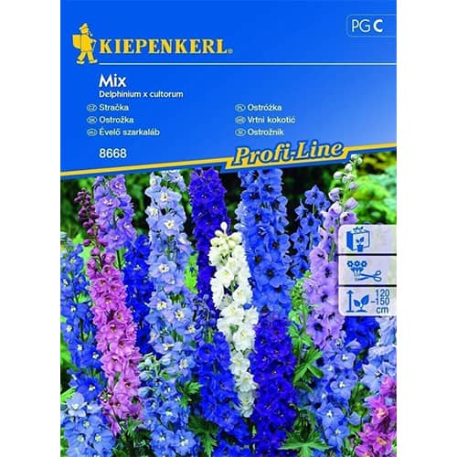 1 pac, Delphinium (Nemțișor) peren, mix multicolor - Semințe: Mod de ambalare: 1 pac