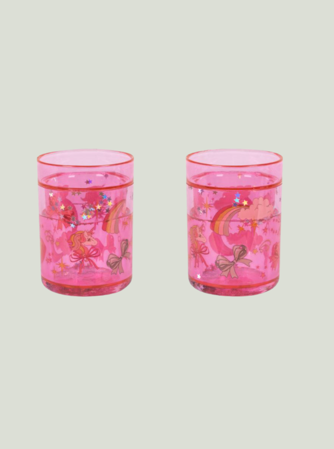 Zestaw kubków 2-pack GLITTER CUPS RAINBOW BOW Konges Sløjd