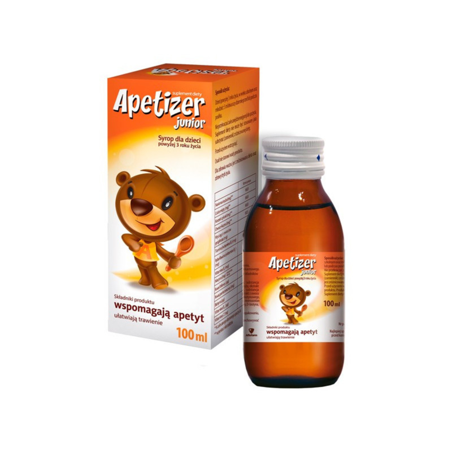 Apetizer junior, syrop dla dzieci powyżej 3. roku życia, 100 ml