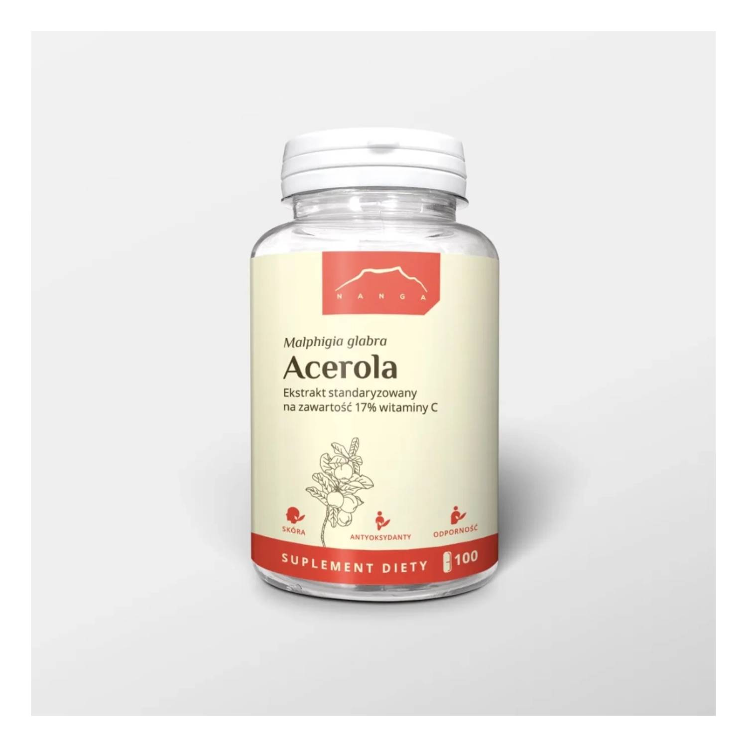 Nanga acerola ekstrakt 500 mg, 100 kapsułek (data ważności: 31.01.2026)