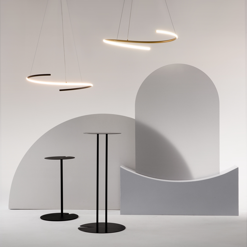 Maytoni Curve lampa wisząca 1x31 W złota MOD242PL-L33BSK