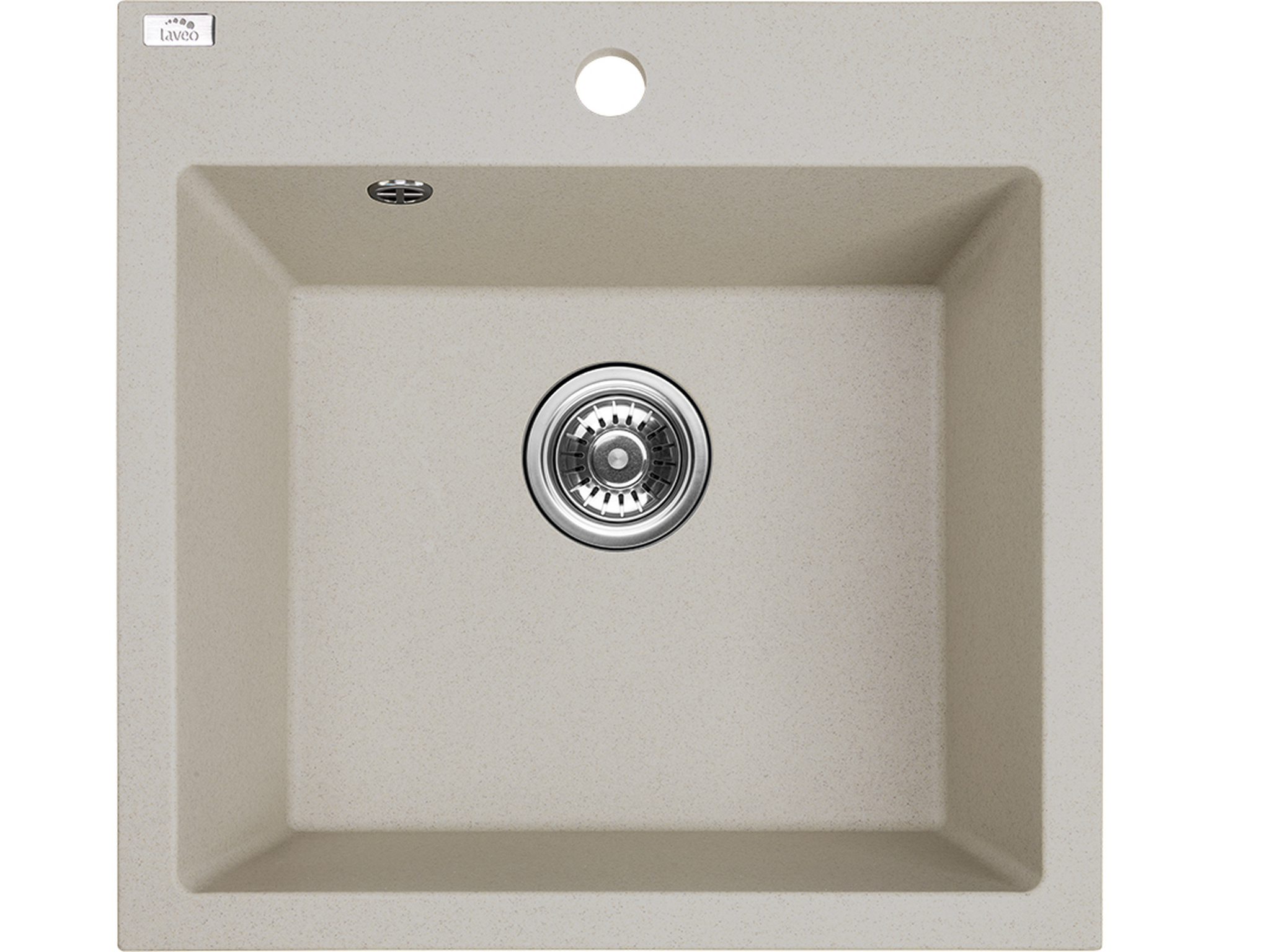 Laveo Alena zlewozmywak granitowy 49x49 cm beżowy SBA410T