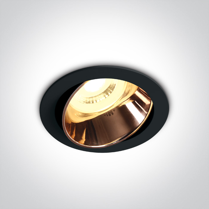 One Light Vitali lampa do zabudowy 1x10W czarny/miedź 11105M/B/CU - Wysyłka w 24h