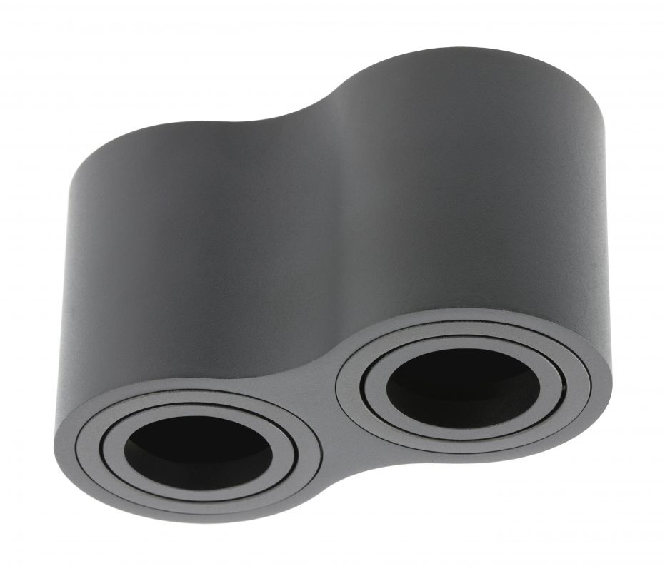 GTV Aveiro lampa podsufitowa 2x20 W czarna OS-AVB80160OK2-00