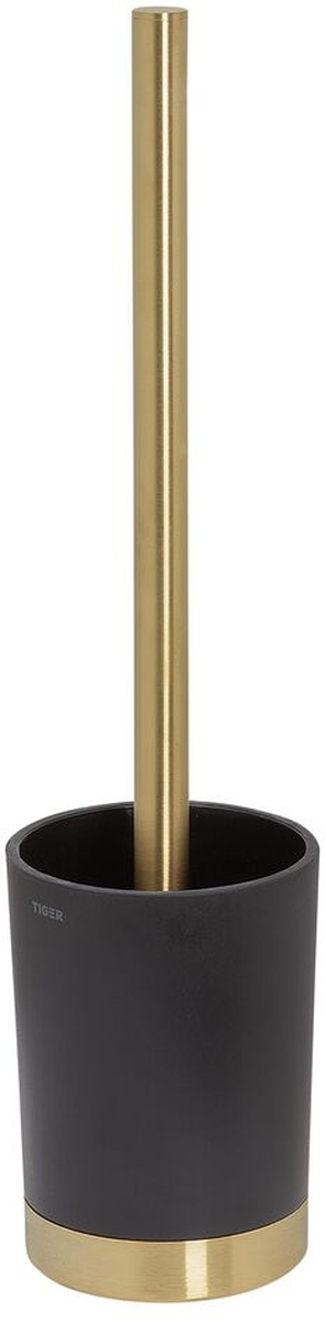Tiger Tune szczotka toaletowa stojąca czarny mat/mosiądz 13274.3.56.46