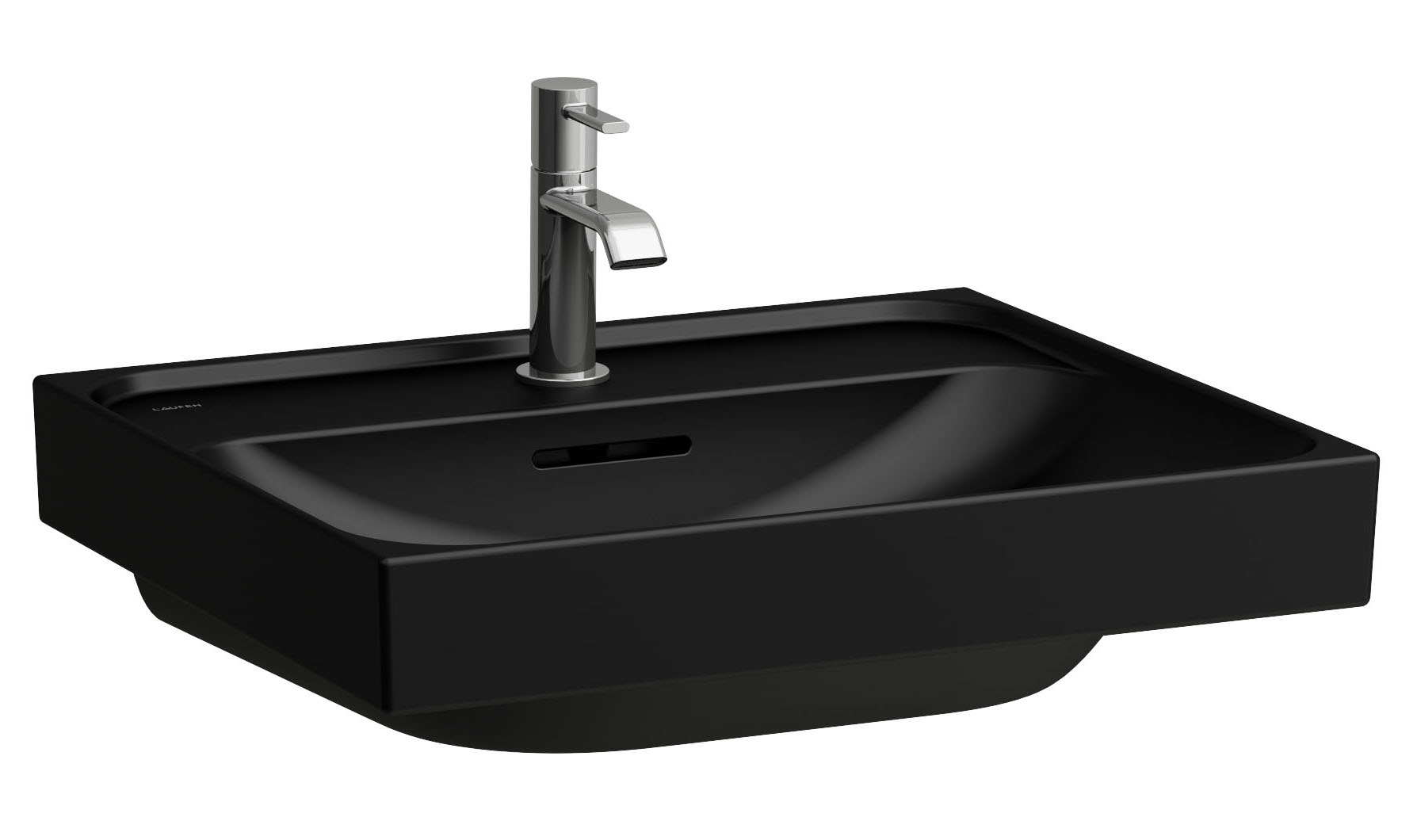 Laufen Meda umywalka 55x46 cm prostokątna ścienna czarny mat H8161127161041