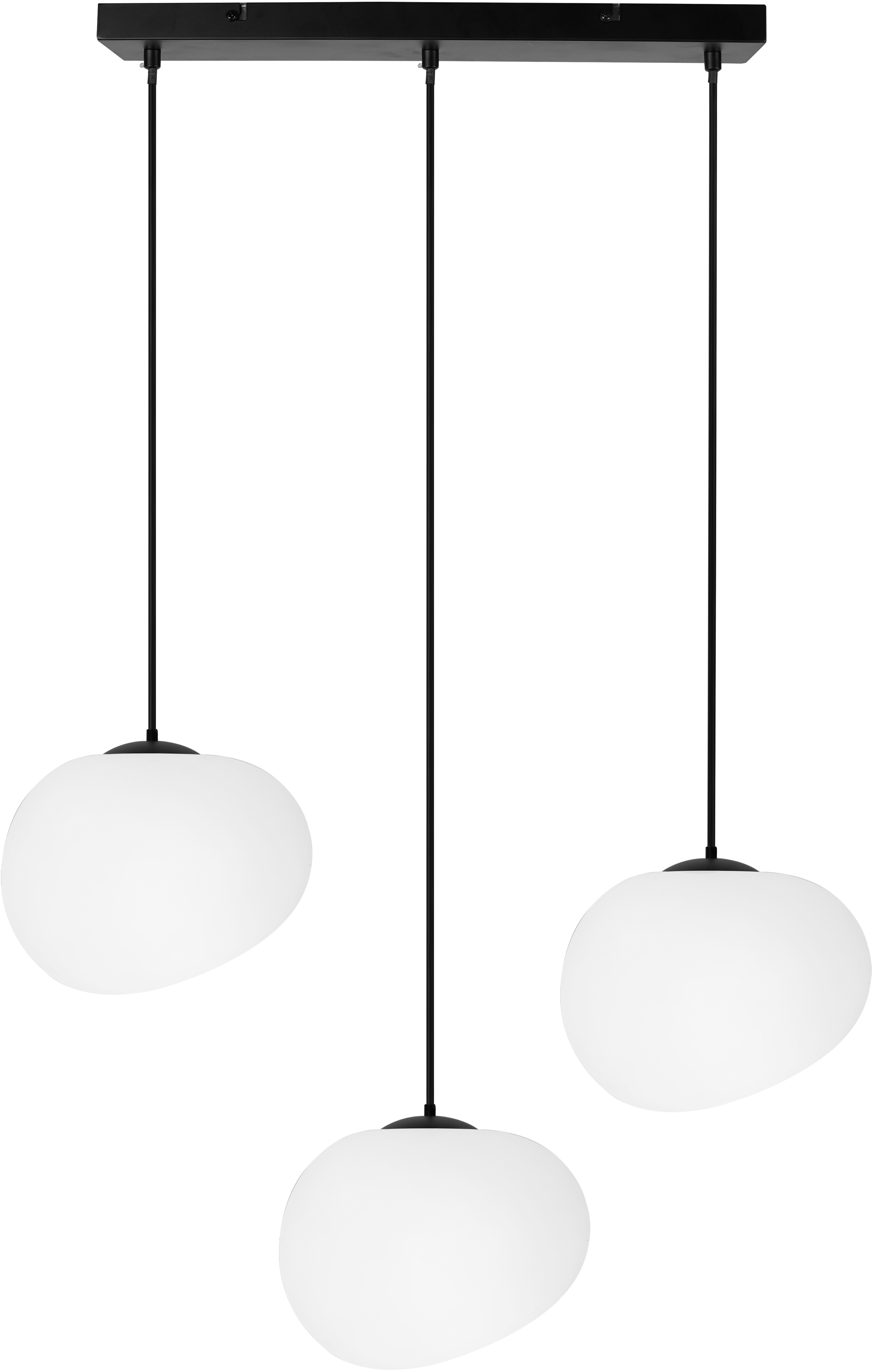 Candellux Stones lampa wisząca 3x40 W biała-czarna 33-35158 - Wysyłka w 24h