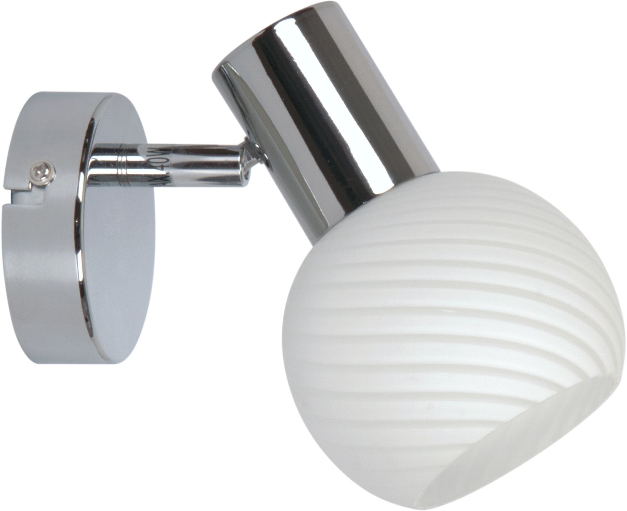 Candellux Turno kinkiet 1x40W chrom/biały 91-94189