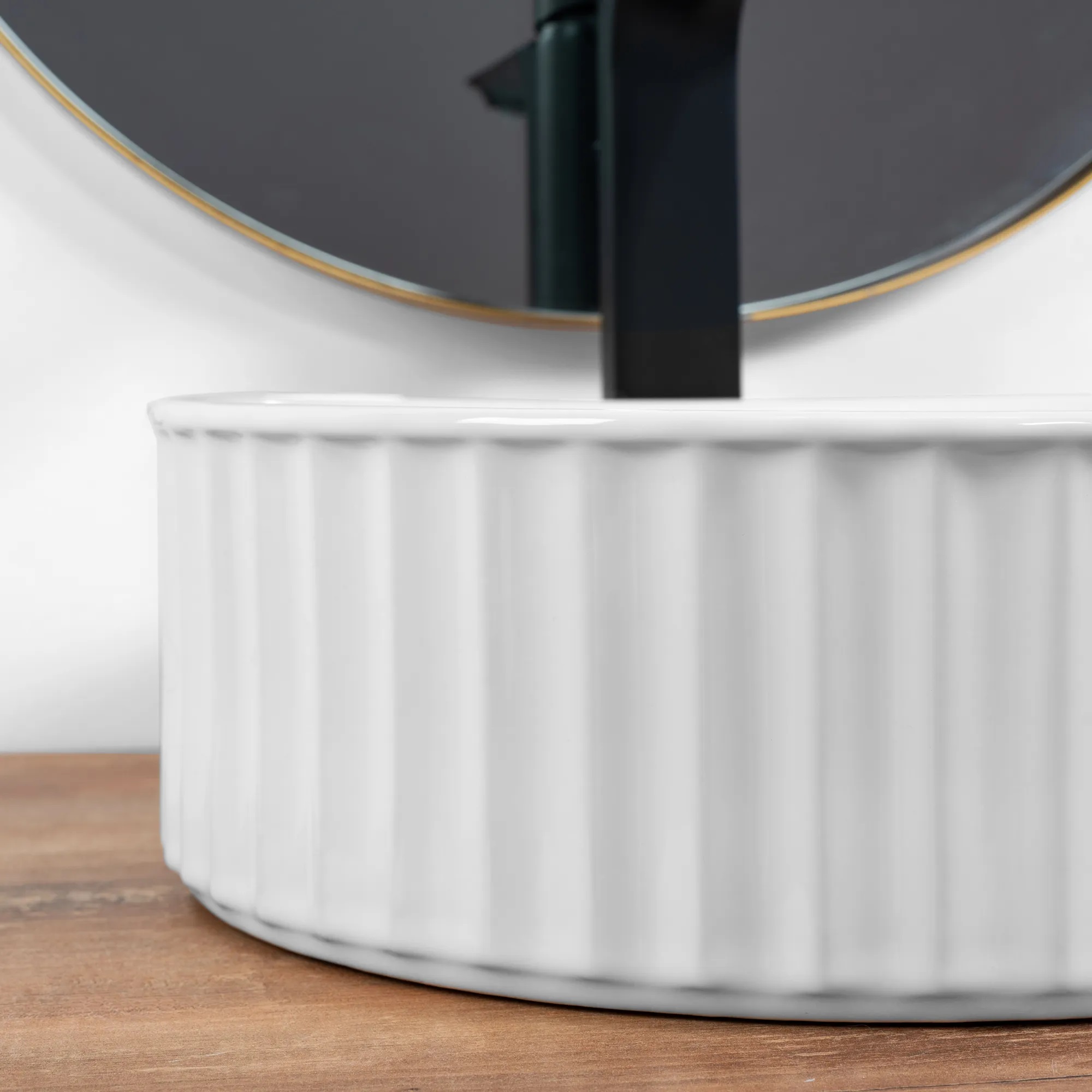 Rea Charlotte umywalka 36,5x36,5 cm okrągła biała REAU6960