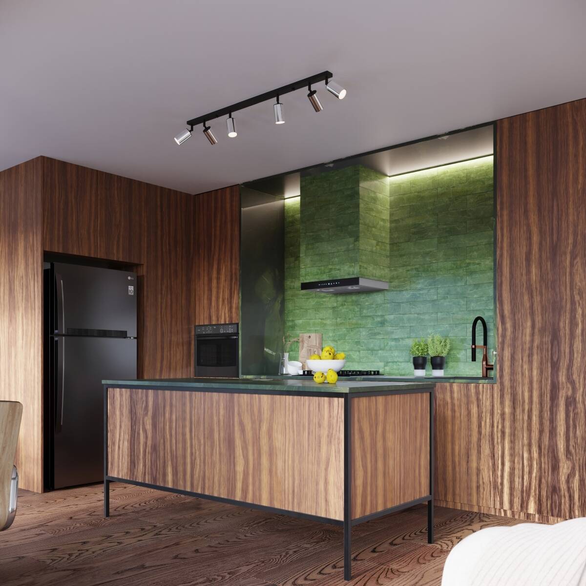 Sollux Lighting Winx lampa podsufitowa 6x10 W czarna-chrom SL.1372