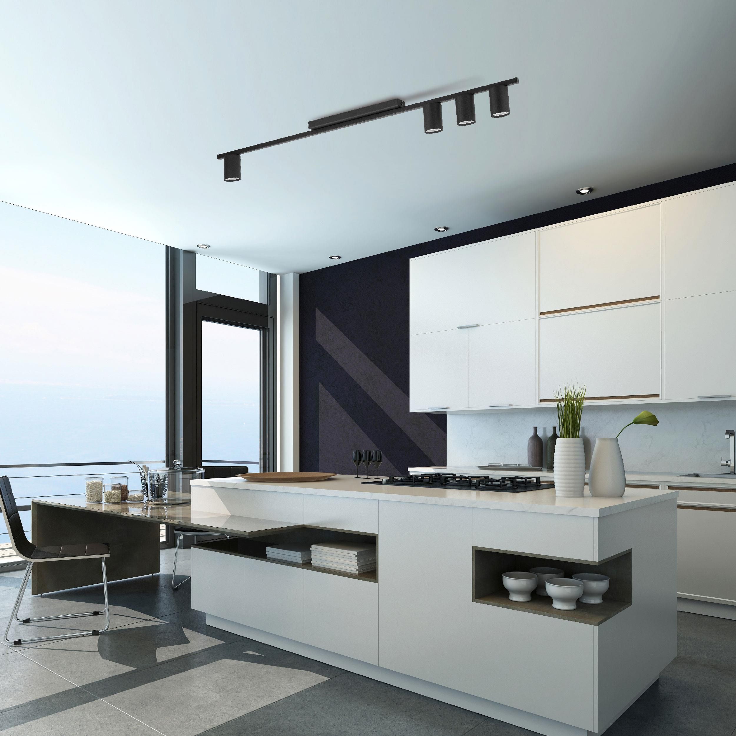 TK Lighting Logan lampa podsufitowa 4x10 W czarna 4566 - Wysyłka w 24h