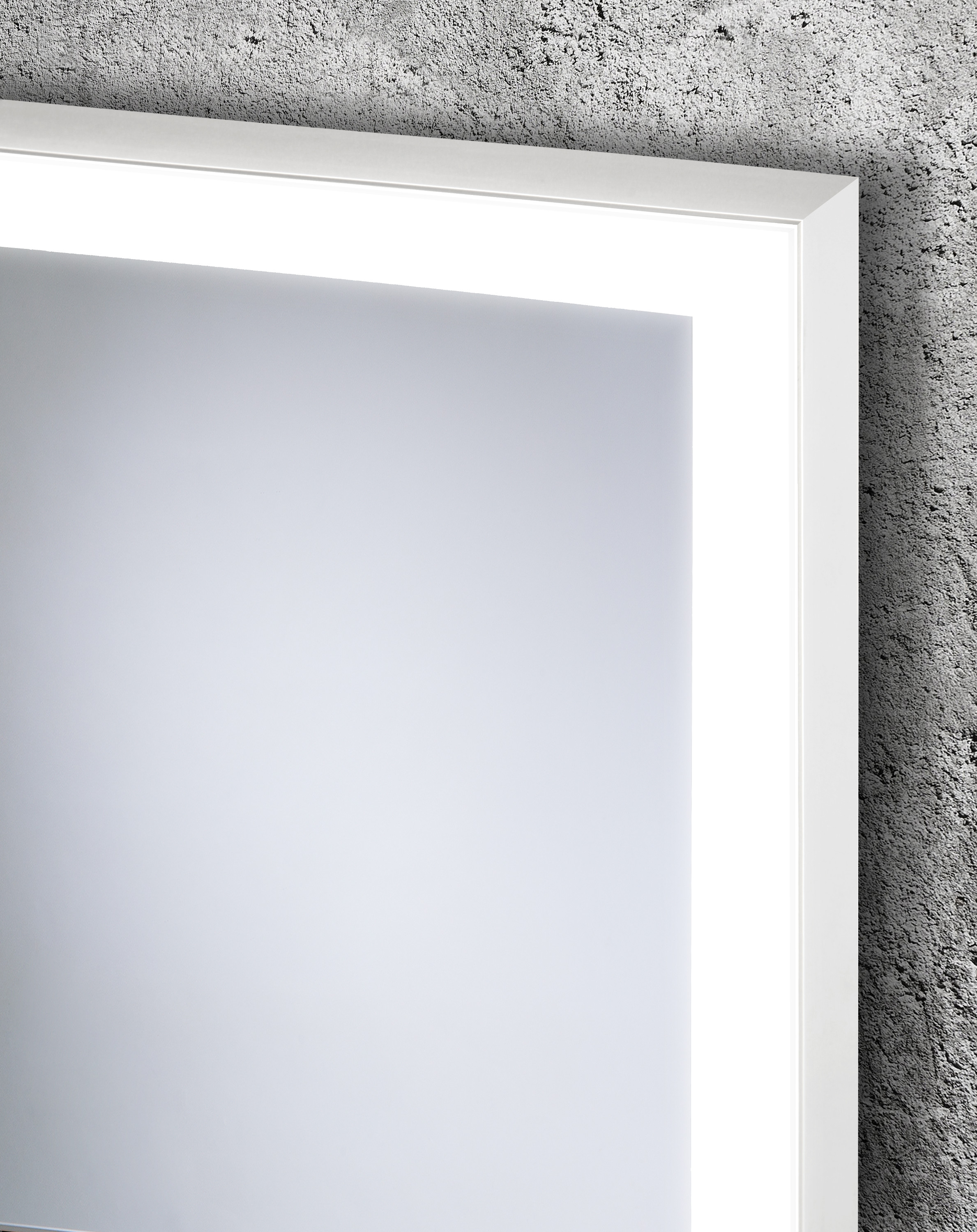 Dubiel Vitrum Solid White lustro prostokątne 80x60 cm z oświetleniem - Wysyłka w 24h