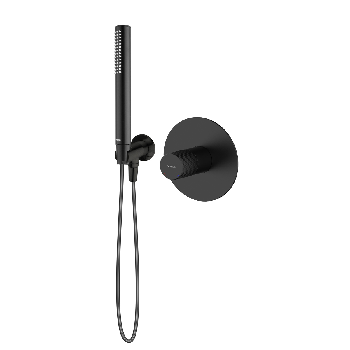 Zestaw Oltens Hamnes bateria prysznicowa podtynkowa z zestawem prysznicowym Ume Hvita czarny mat 36613300 - Wysyłka w 24h