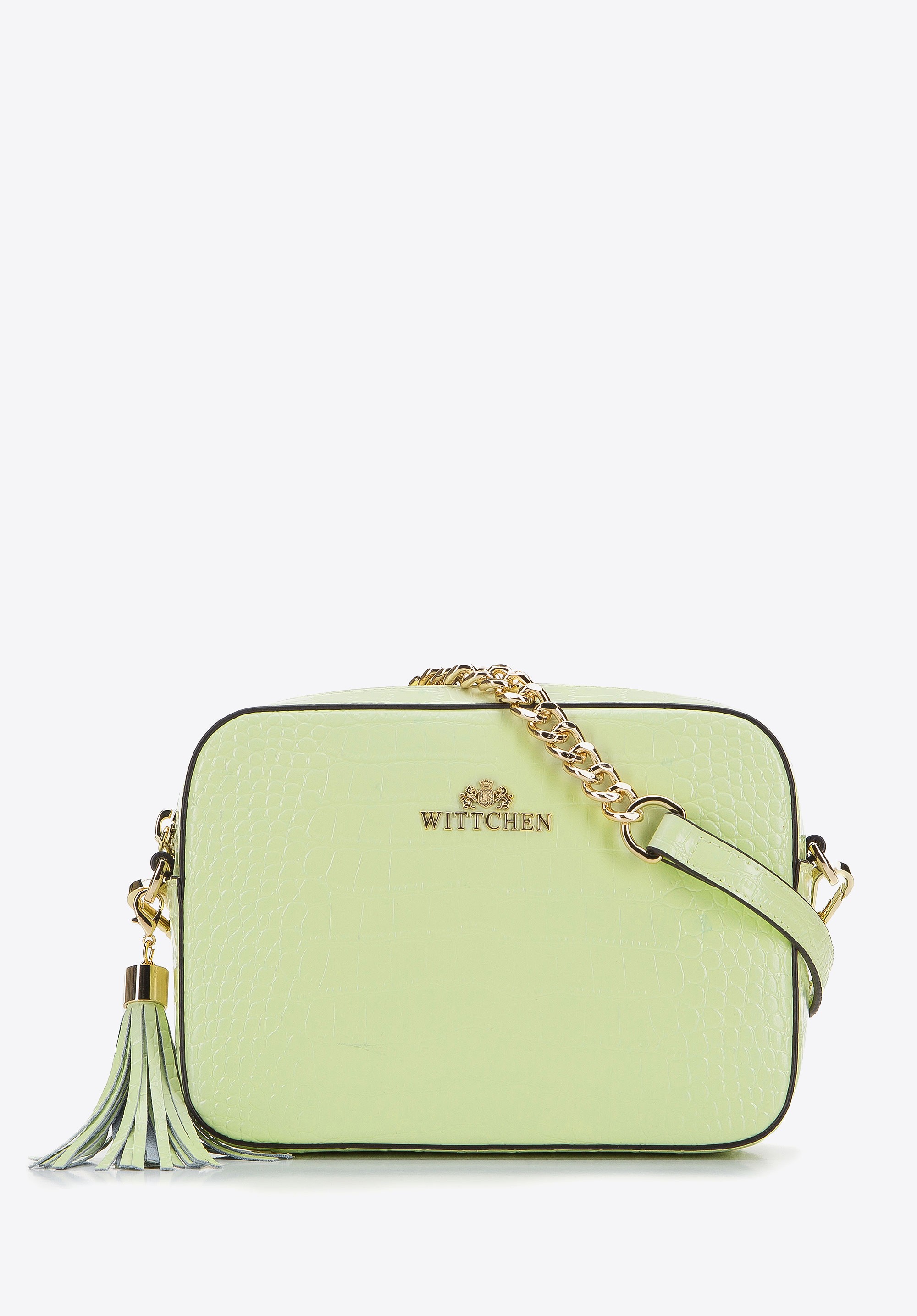 Damska listonoszka skórzana z chwostem na łańcuszku