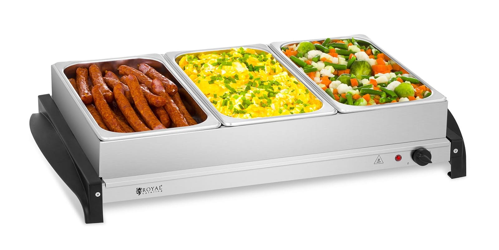 Stołowy podgrzewacz do potraw + 3 pojemniki