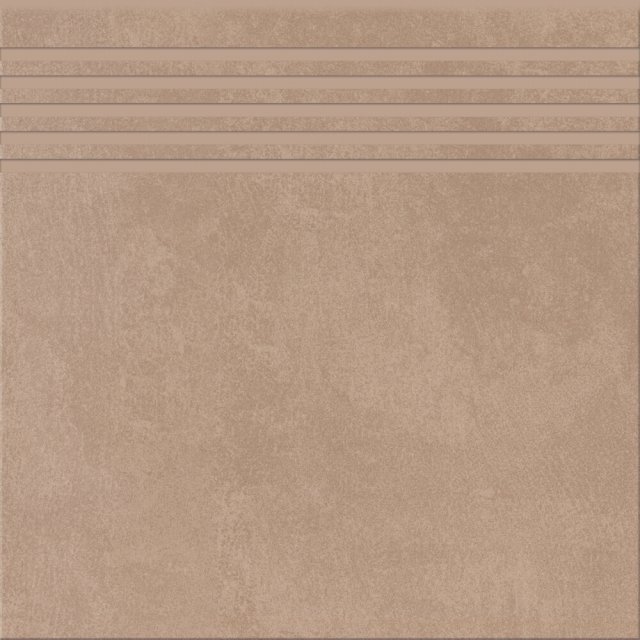 Gres szkliwiony stopnica ARES brown mat 29,8x29,8 gat. I