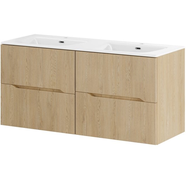 COMAD Zestaw mebli NORDIC CREMONA 2 szafki, umywalka meblową SKY podw