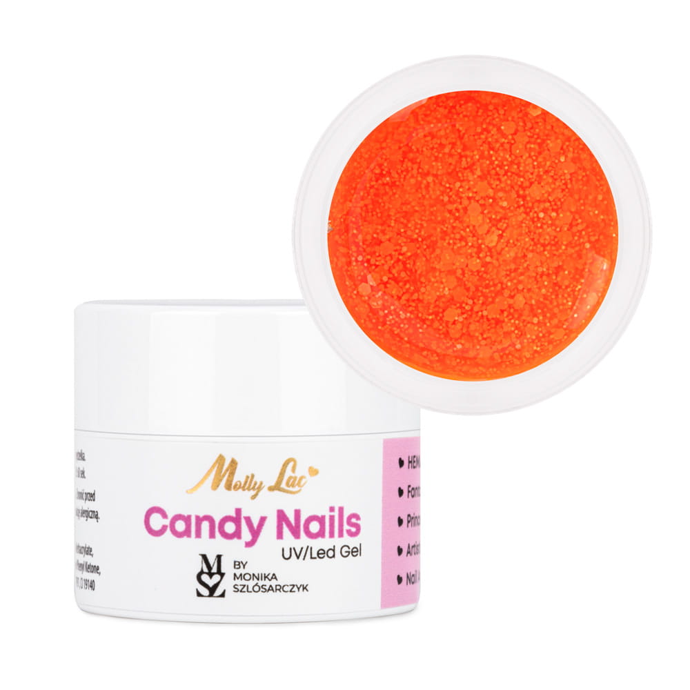Żel do zdobień Candy Nails Light Candy Orange by Monika Szlósarczyk MollyLac HEMA/Di-HEMA Free 5g