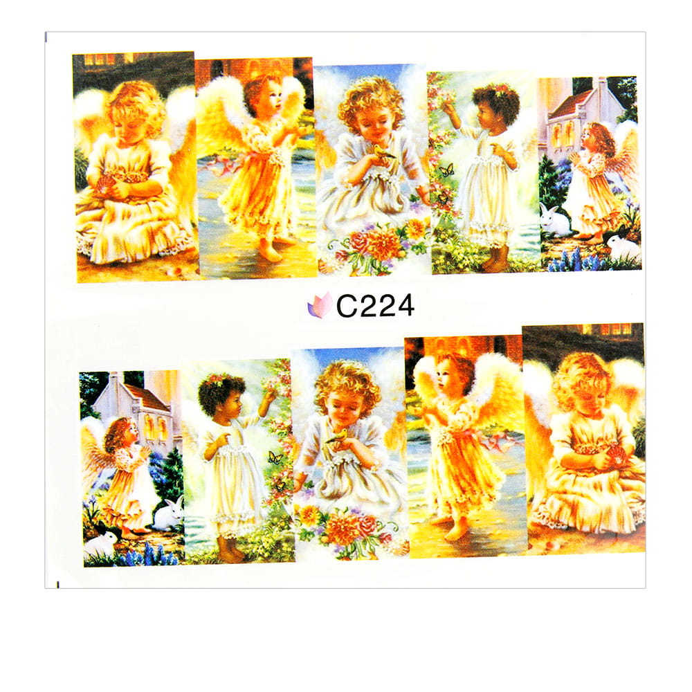 Naklejki wodne do paznokci anioł C-224