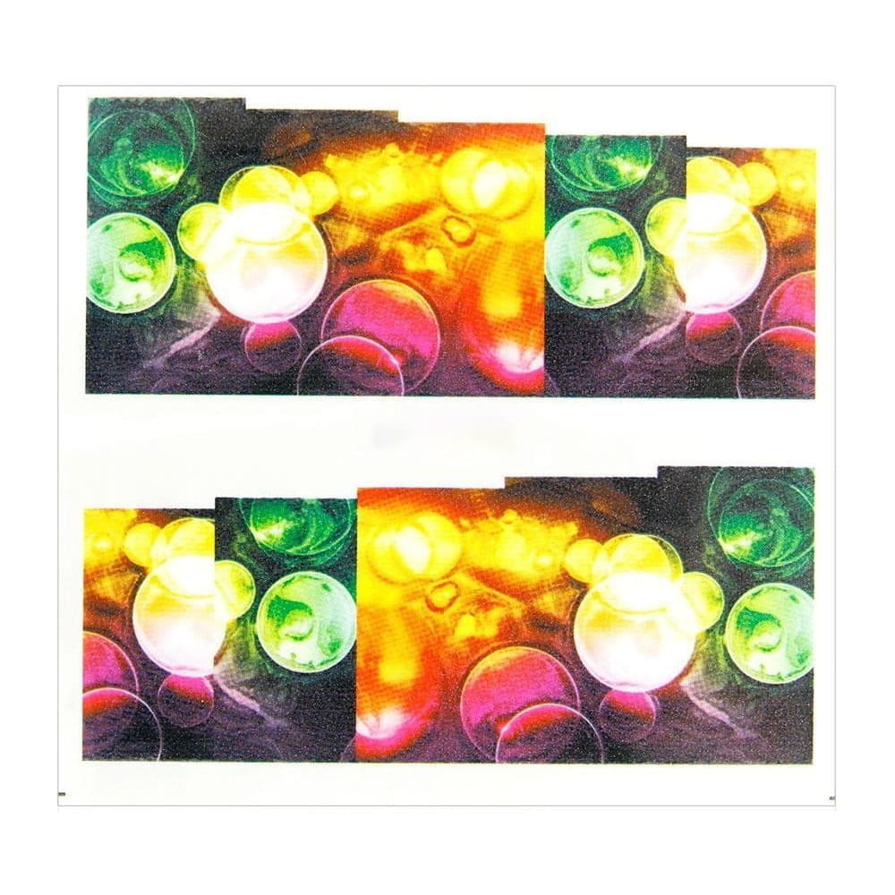 Naklejki wodne do paznokci arkusz 7 x 6,5 cm na 10 palców Nr c129