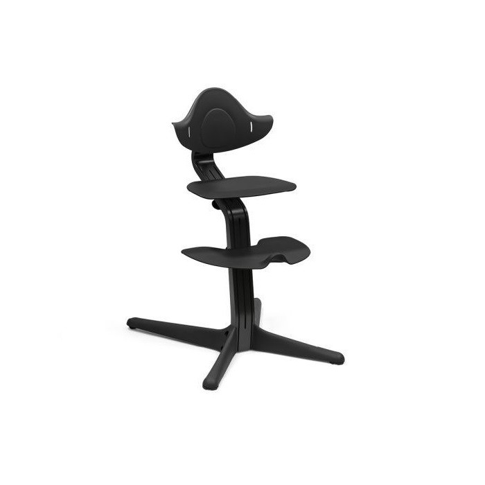 Stokke Nomi + Newborn Set - krzesełko + zestaw dla noworodka- Black-Newborn Set Grey-Grey Blue