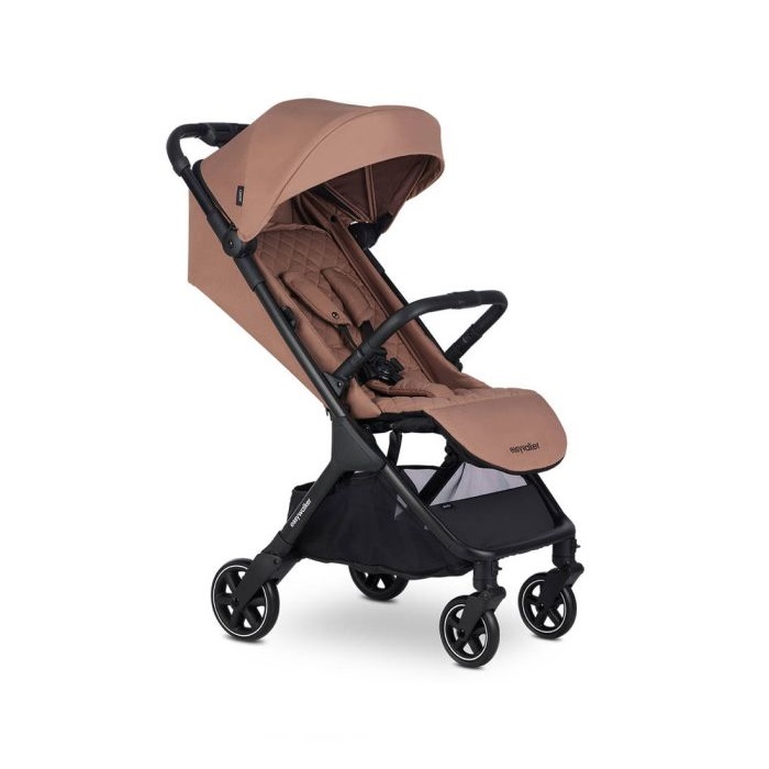 Easywalker Jackey - kompaktowy, samoskładający się wózek spacerowy z torbą transportową-Pecan Brown