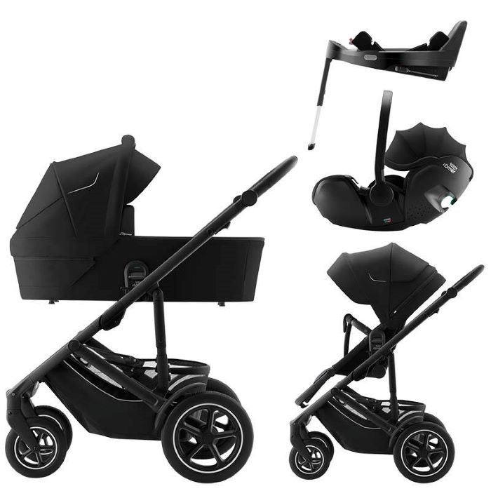 Britax Romer Smile 5Z - wózek głęboko-spacerowy z Baby-Safe PRO + Vario Base 5Z - zestaw 4 w 1-Space Black