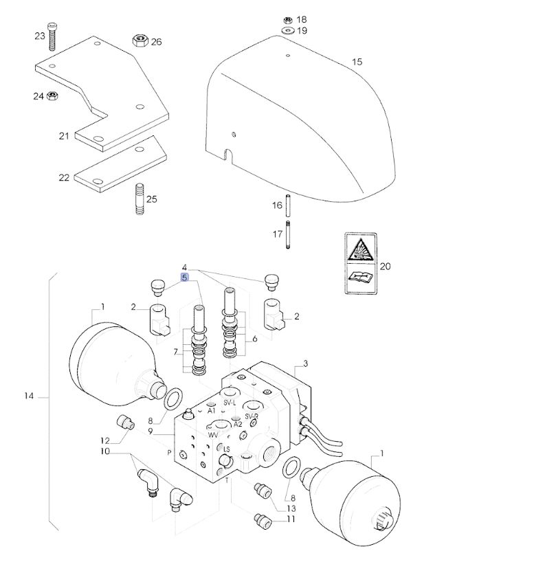 Suwak New Holland TVT MF 340490A1 CNH