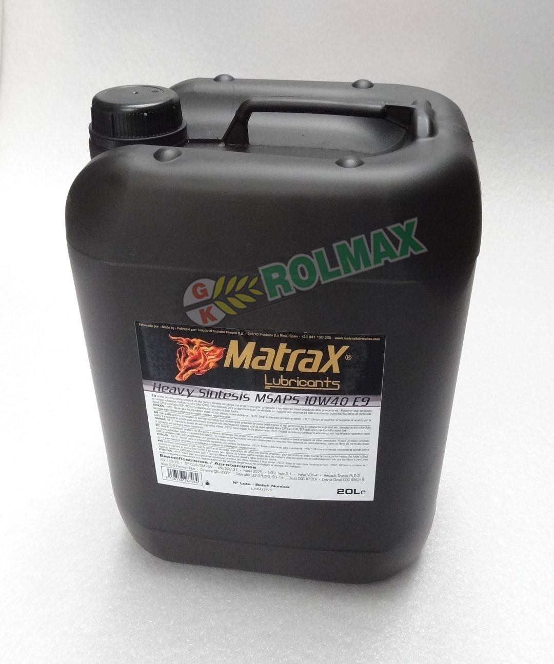 Olej silnikowy Matrax Heavy Sintesis MSAPS 10W40 20L