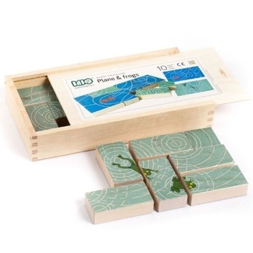 Bajo puzzle drewniane układanka Samoloty i żaby