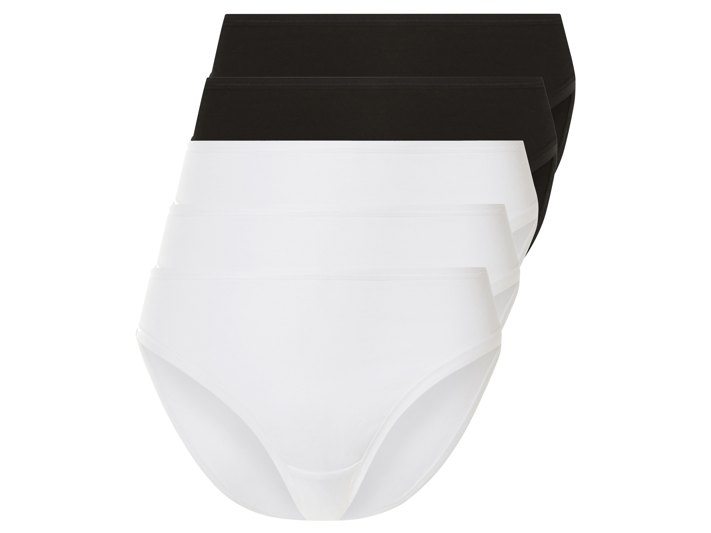 esmara Figi damskie z bawełną, 5 par Czarny / biały, S36/38