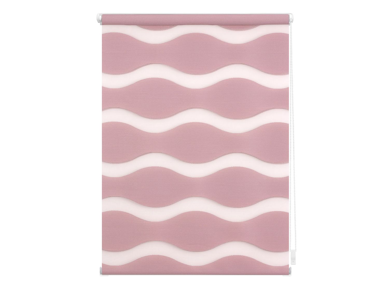 Lichtblick Roleta dzień/ noc fale Klemmfix, bez wiercenia, od 45 x 150 cm Różowy, 80 x 150 cm