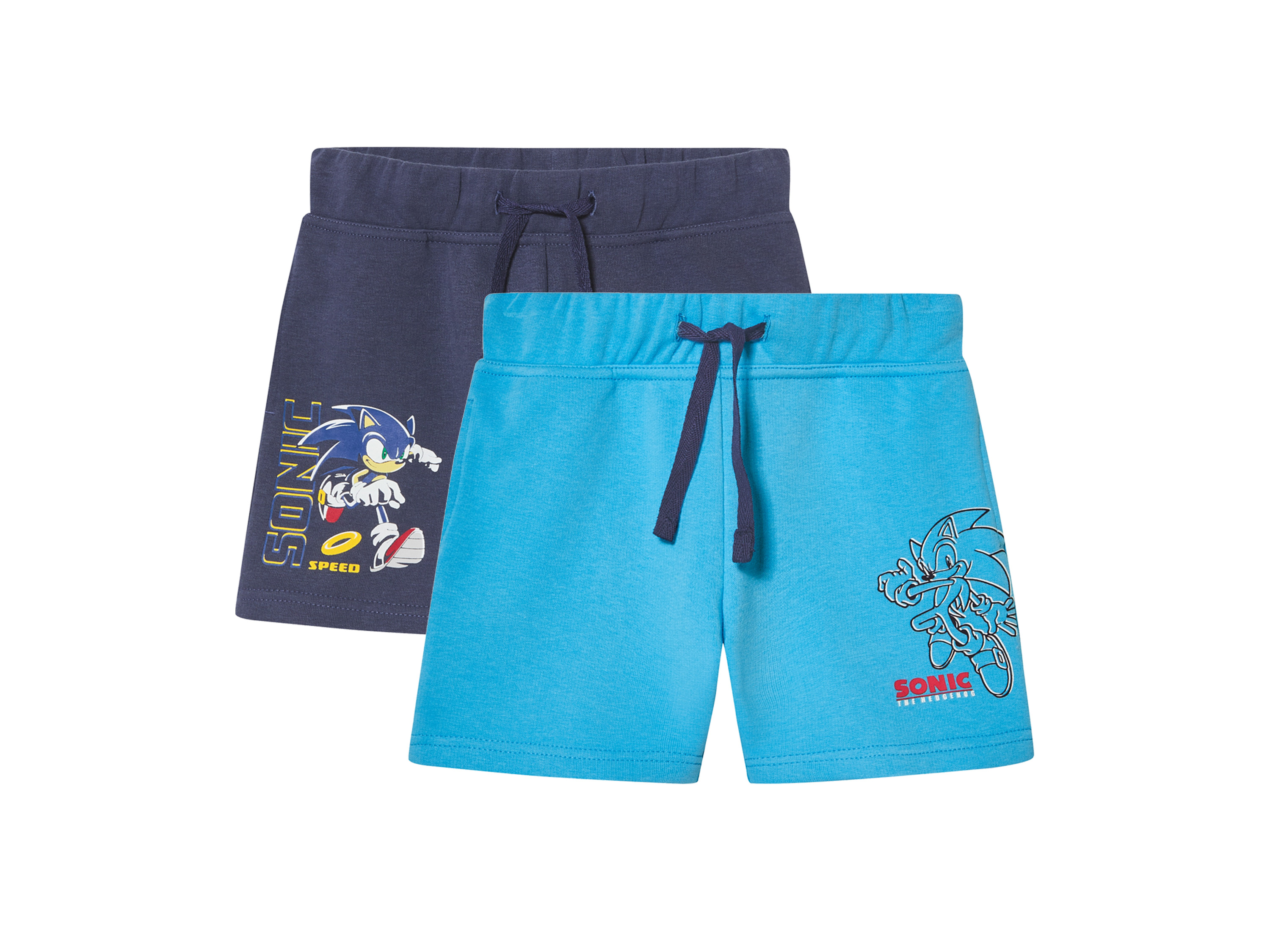 Spodenki dresowe chłopięce, 2 pary Sonic, 98/104