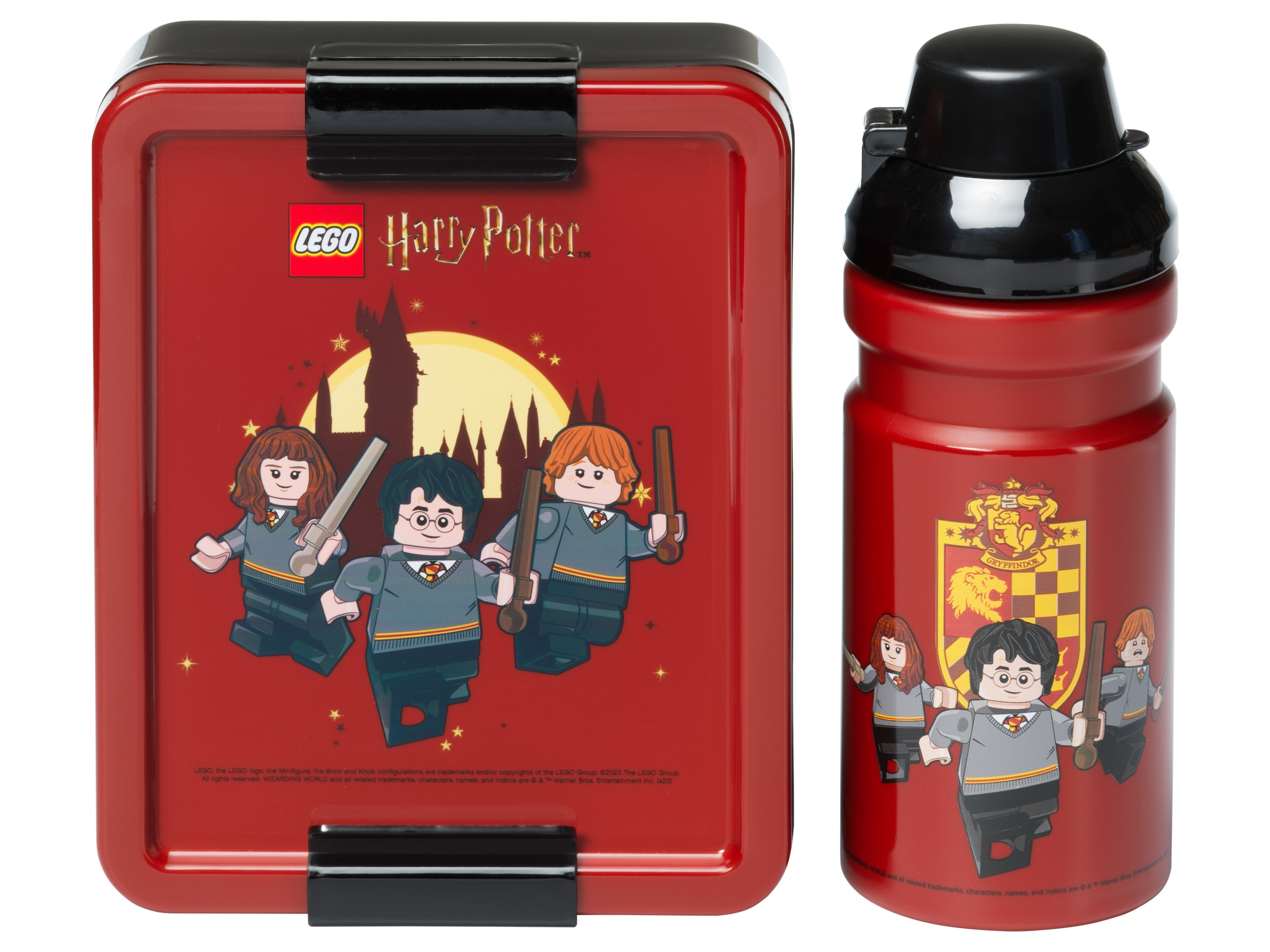 Lego Zestaw śniadaniówka i bidon Wzór Harry Potter Gryffindor