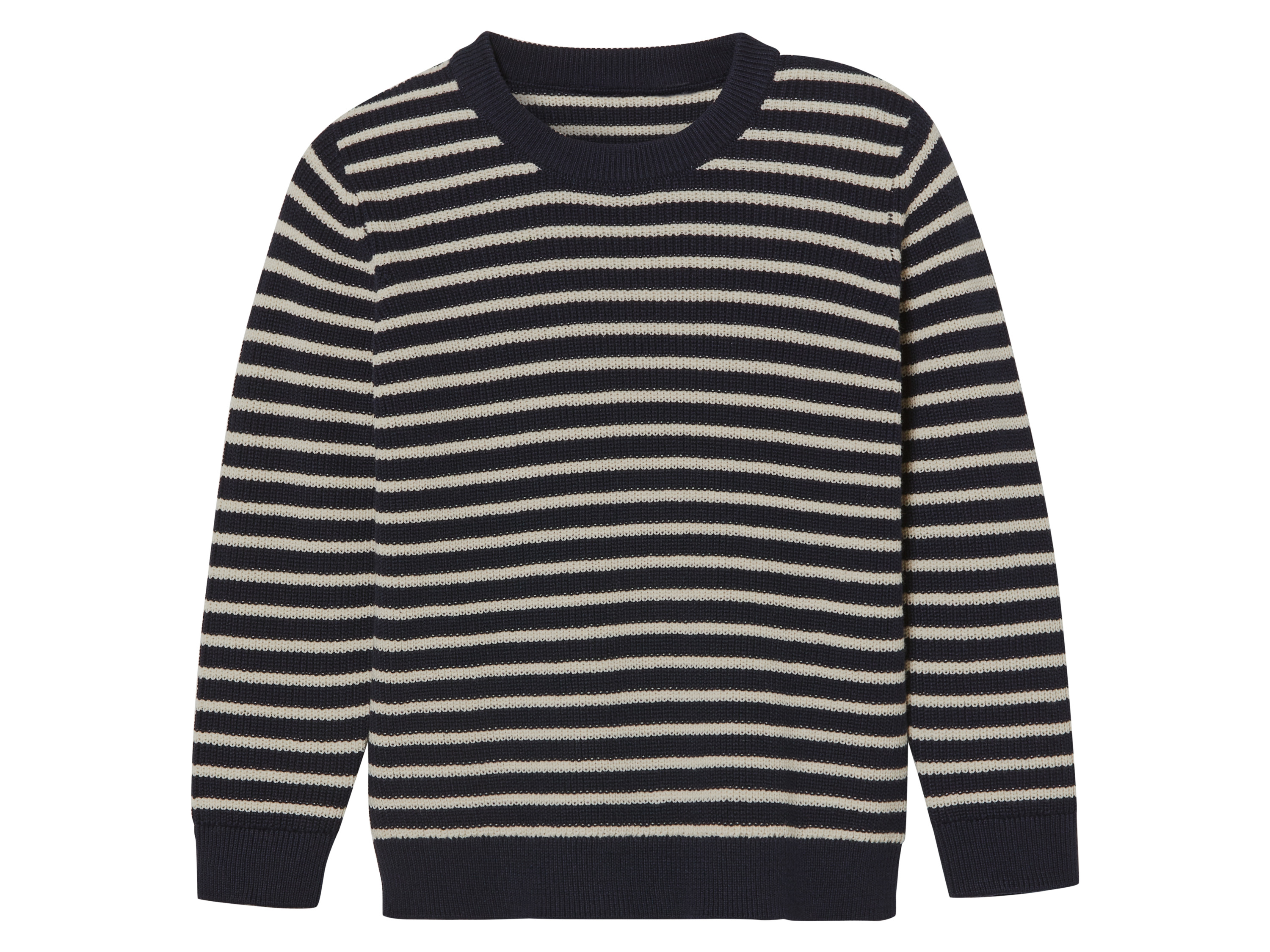 lupilu Sweter dziecięcy dzianinowy z bawełny Pasiasty, 98/104