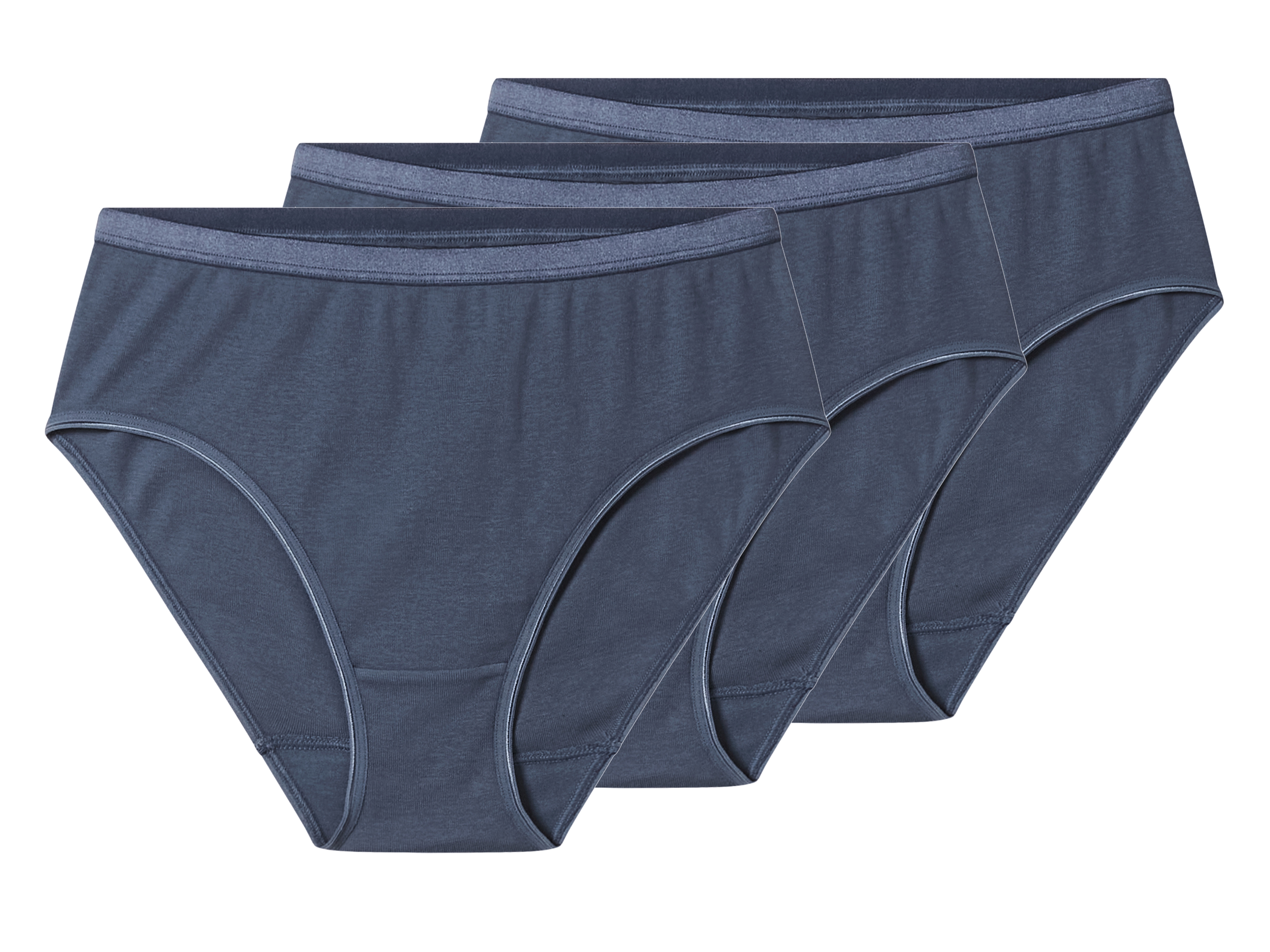 esmara Majtki figi damskie z bawełny, 3 pary Niebieski, S36/38