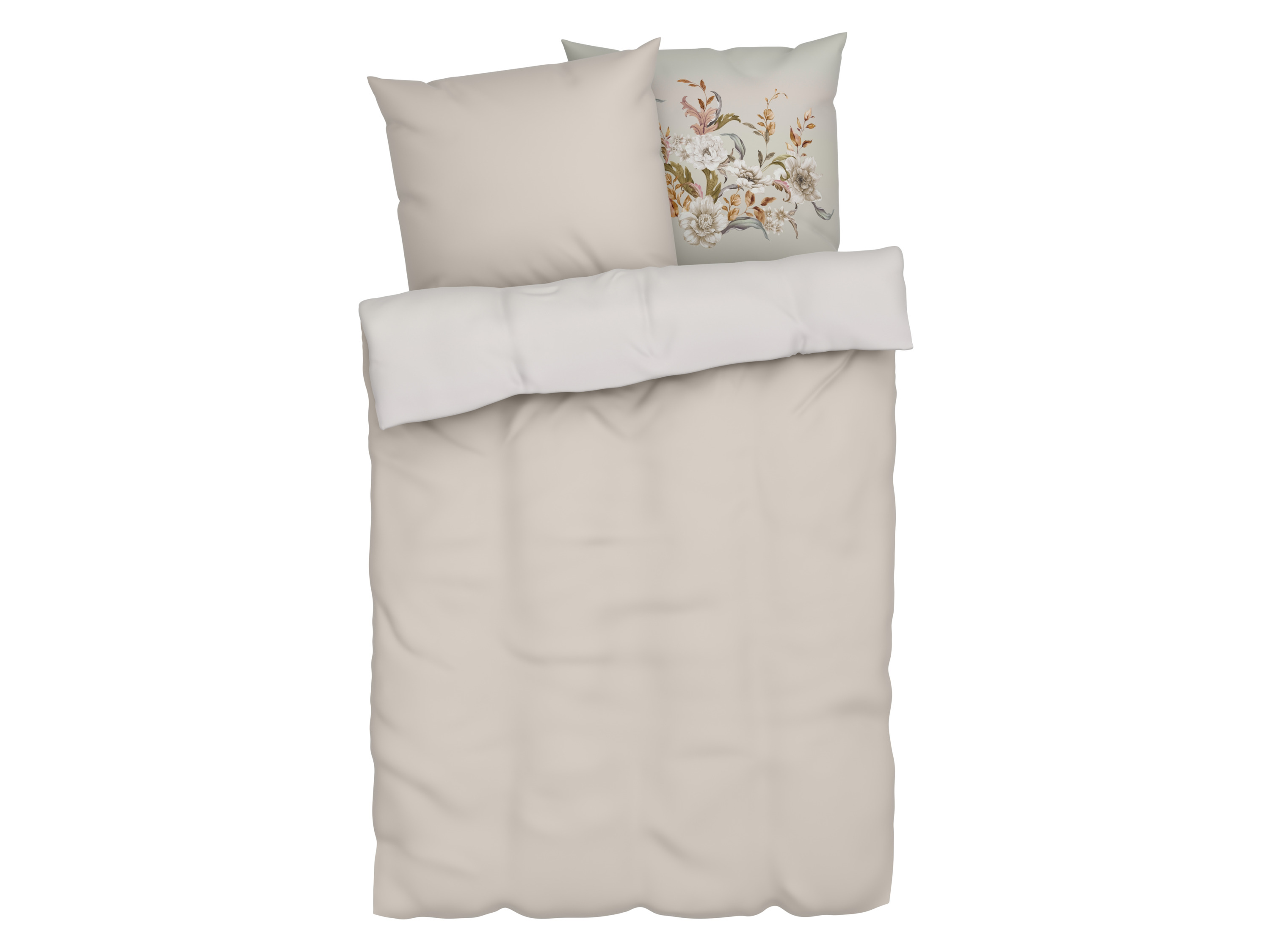 Livarno home Pościel z bawełny satynowej, 220 x 200 cm Beżowy
