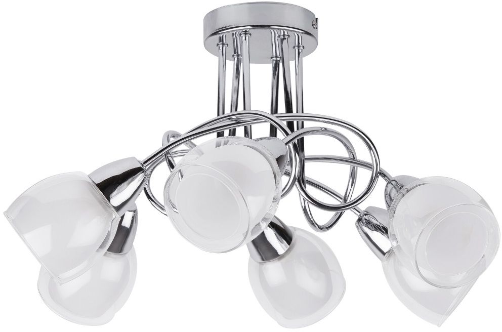 Darmowa Dostawa - Lampa podsufitowa 6x W biała-chrom Rabalux Dave 6085