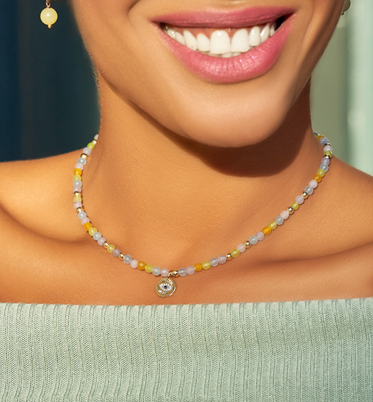 Naszyjnik kolorowy z okiem Manaus II NSC0281