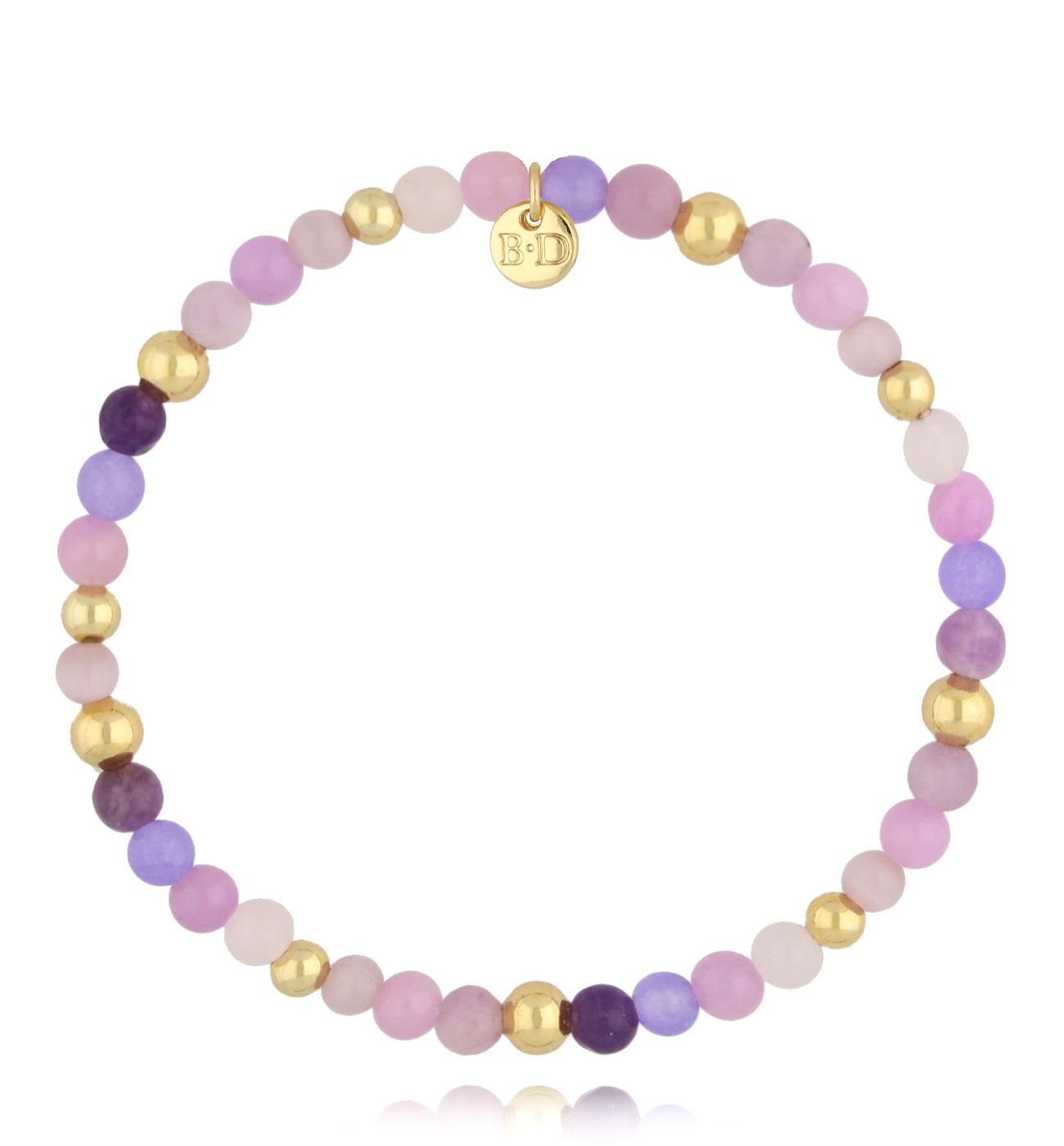 Bransoletka fioletowa z kamieniami Lilac BSC2061