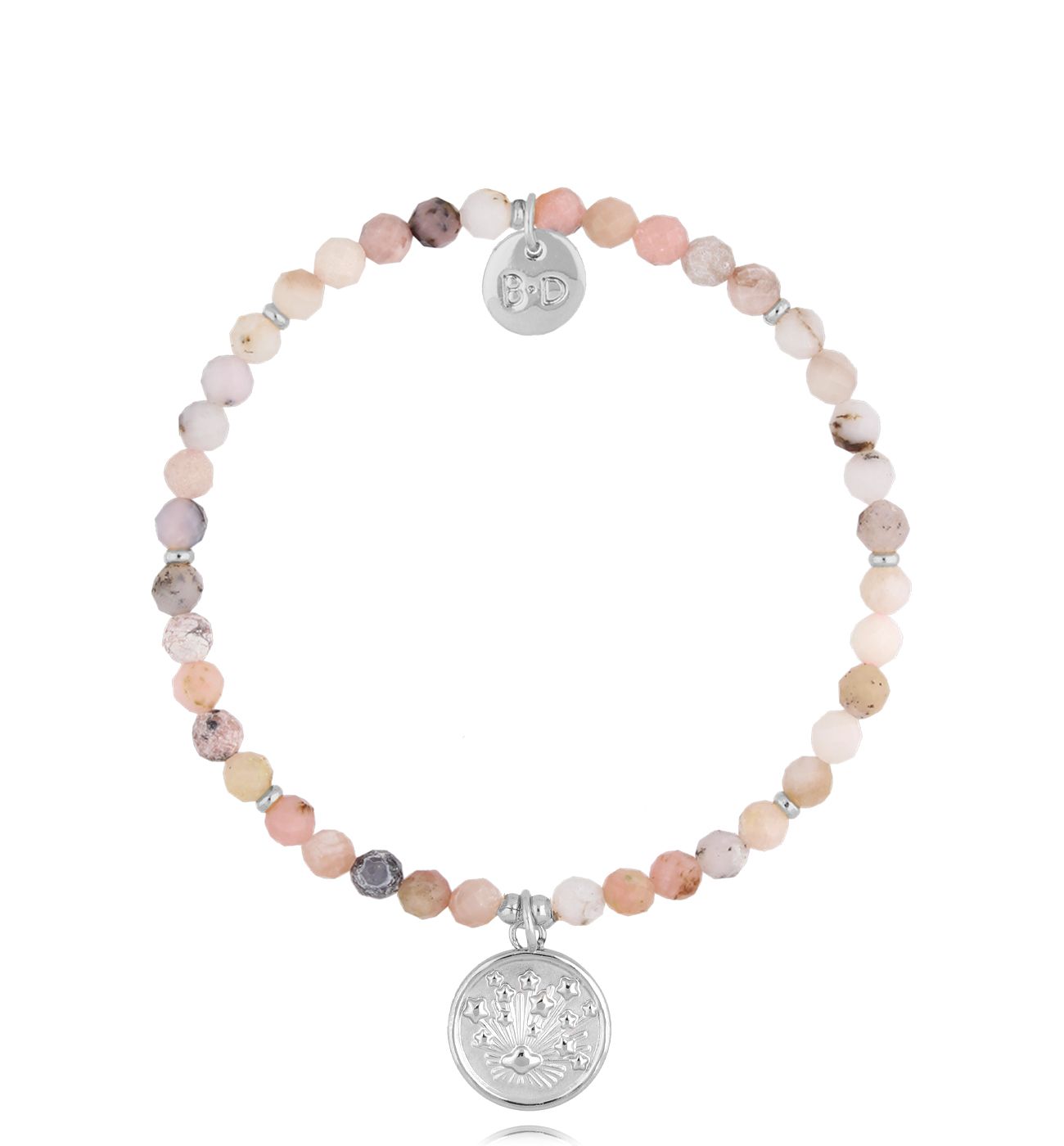 Bransoletka z różowymi opalami Point - By Dziubeka