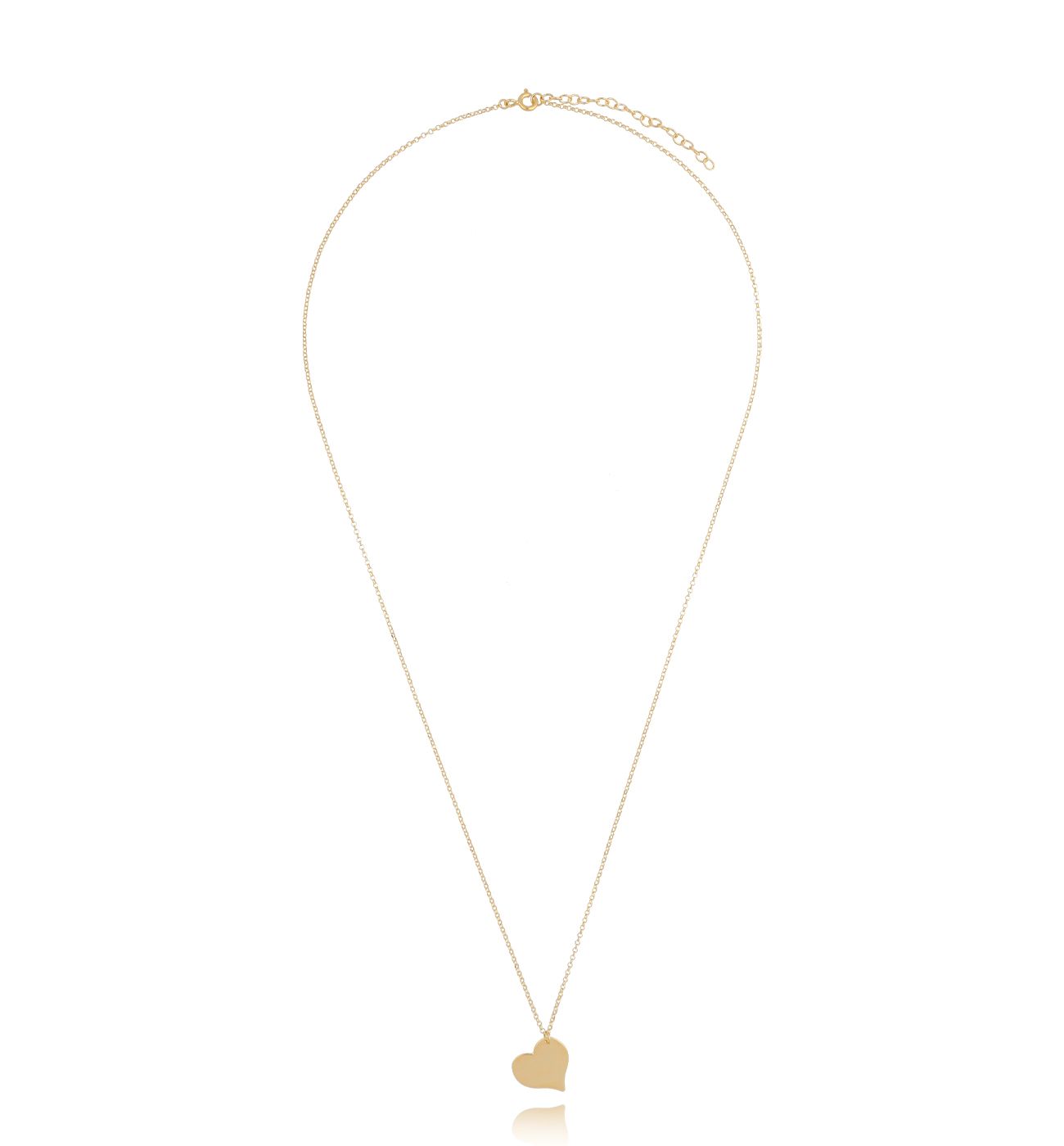 Naszyjnik pozłacany z dużym sercem Do This Wright - By Dziubeka